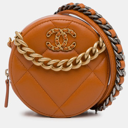 Chanel: Коричневый клатч 