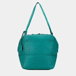 Bottega Veneta: Голубая сумка  Intrecciato