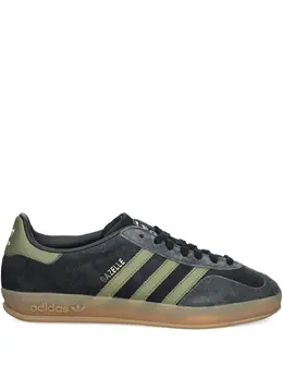 adidas: Зелёные кроссовки  Gazelle Indoor
