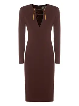 Elisabetta Franchi: Платье с длинным рукавом 