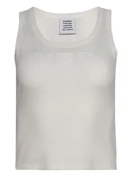 VETEMENTS: Бежевая майка 