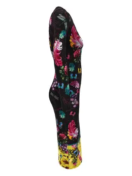 Versace Jeans Couture: Платье с растительным принтом 