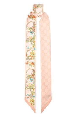 Gucci: Розовый шарф 