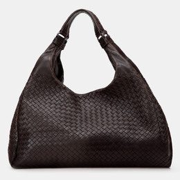 Bottega Veneta: Коричневая сумка  Intrecciato