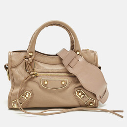 Balenciaga: Бежевая сумка 