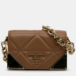 Prada: Коричневая сумка 