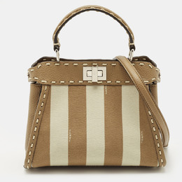 Fendi: Коричневая сумка на руку  Selleria