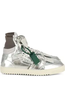 Off-White: Серебристые кроссовки  Off Court