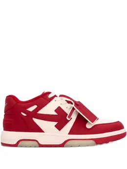 Off-White: Красные кроссовки  Out of Office