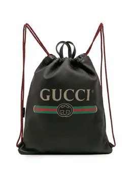 Gucci Pre-Owned: Чёрный рюкзак 