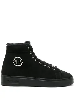 Philipp Plein: Чёрные кроссовки  Hexagon