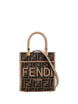 Fendi Pre-Owned: Коричневая сумка-шоппер 