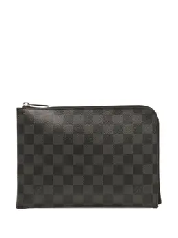 Louis Vuitton Pre-Owned: Чёрный клатч 