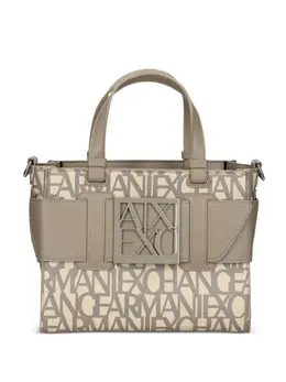 Armani Exchange: Коричневая сумка-шоппер 