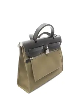 Hermès Pre-Owned: Сумка-шоппер цвета хаки 