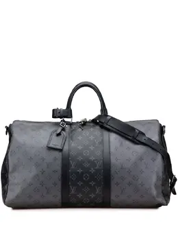 Louis Vuitton Pre-Owned: Чёрная дорожная сумка 