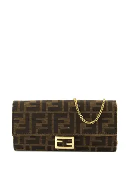 FENDI: Коричневая сумка через плечо  FF