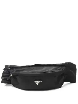Prada Pre-Owned: Чёрная поясная сумка 