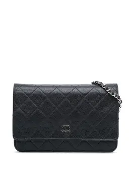 CHANEL Pre-Owned: Серебристый кошелёк 
