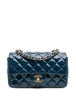 CHANEL Pre-Owned: Голубая сумка через плечо 