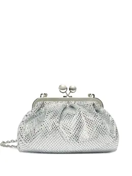 Max Mara: Серебристый клатч 