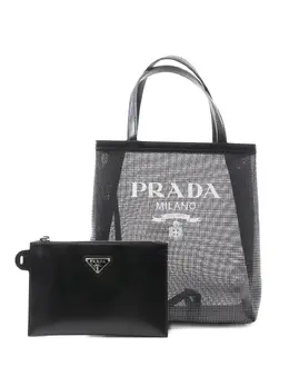Prada Pre-Owned: Чёрная сумка-шоппер 