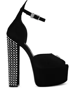 Philipp Plein: Чёрные сандалии  Skull