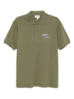 Lacoste: Зелёное поло 