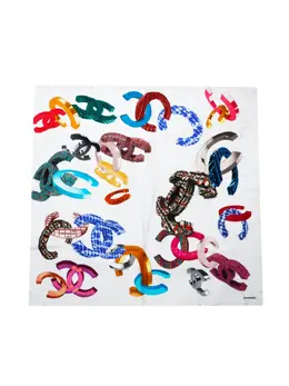 CHANEL Pre-Owned: Белый шарф 