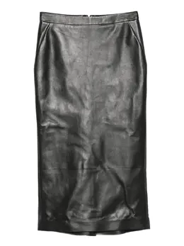 Givenchy: Кожаная юбка 