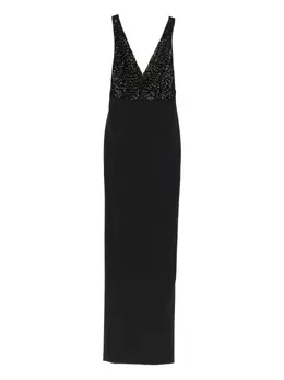 Elisabetta Franchi: Платье с v-образным вырезом 
