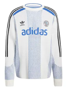 adidas: Белый свитер  Adicolor