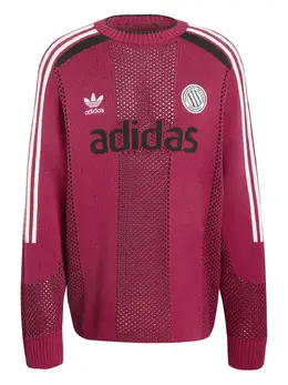 adidas: Бордовый свитер  Adicolor