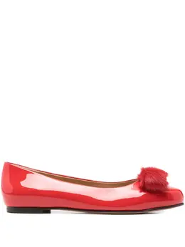 Ferragamo: Красные балетки 