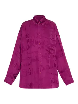 Balenciaga: Розовая рубашка 