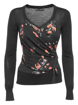 Dolce & Gabbana Pre-Owned: Свитер с растительным принтом 