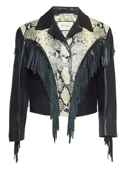 Gucci Pre-Owned: Кожаная куртка 