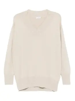 Brunello Cucinelli: Свитер с v-образным вырезом 