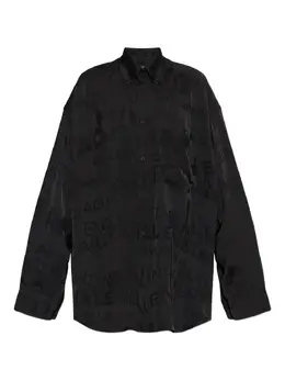 Balenciaga: Чёрная рубашка 