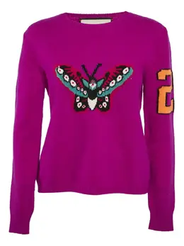 Gucci Pre-Owned: Фиолетовый свитер 