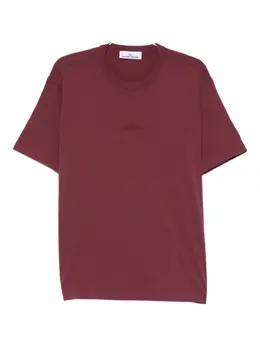 Stone Island: Бордовая футболка 