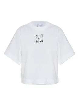 Off-White: Белая футболка 