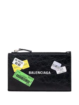 Balenciaga: Чёрный картхолдер 