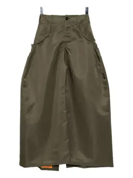 sacai: Юбка цвета хаки 