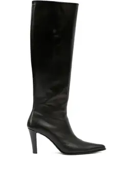 MM6 Maison Margiela: Чёрные сапоги 