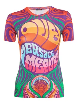 Versace Pre-Owned: Многоцветная футболка 