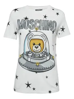 Moschino Pre-Owned: Белая футболка 