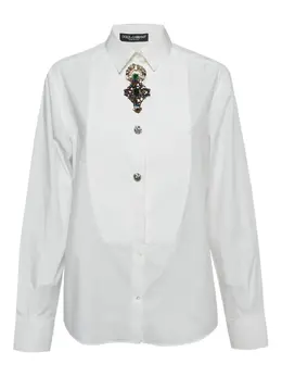 Dolce & Gabbana Pre-Owned: Рубашка со стразами 