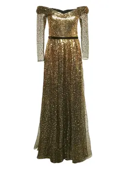 Marchesa Notte: Платье с блёстками 