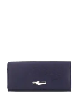 Longchamp: Синий кошелёк  Roseau